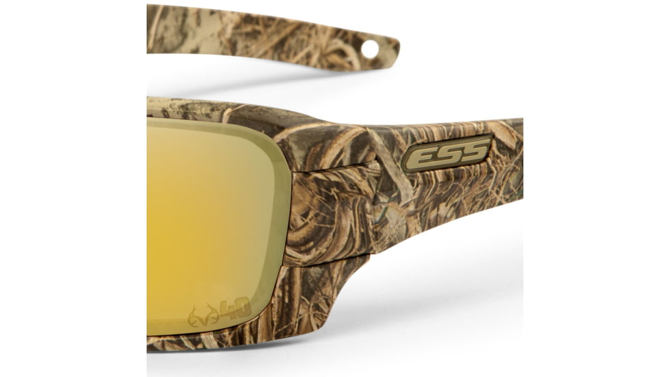 ESS 40Th Anniversary Rollbar Realtree Max-7 Sunglasses, Realtree Camo Frame / Mirrored Brass / Smoke Gray , Medium/Large, EE9018-26