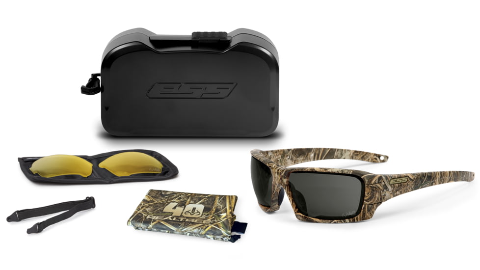 ESS 40Th Anniversary Rollbar Realtree Max-7 Sunglasses, Realtree Camo Frame / Mirrored Brass / Smoke Gray , Medium/Large, EE9018-26