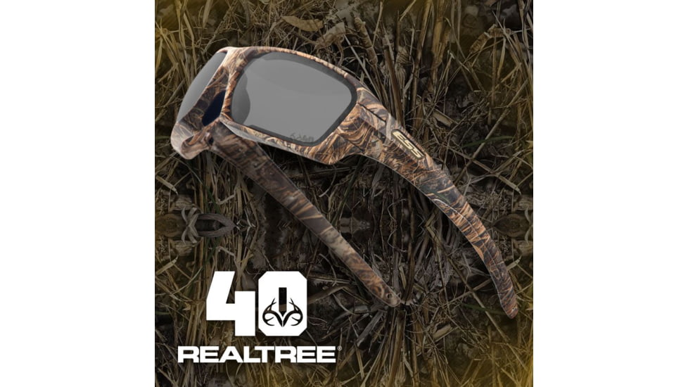 ESS 40Th Anniversary Rollbar Realtree Max-7 Sunglasses, Realtree Camo Frame / Mirrored Brass / Smoke Gray , Medium/Large, EE9018-26