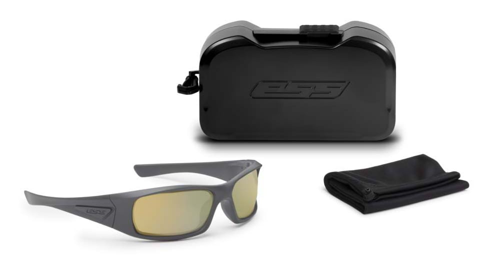 ESS Craftsman 5B Sunglasses, Carbon Gray Frame, Mirrored Brass Lens, Medium, EE9006-25