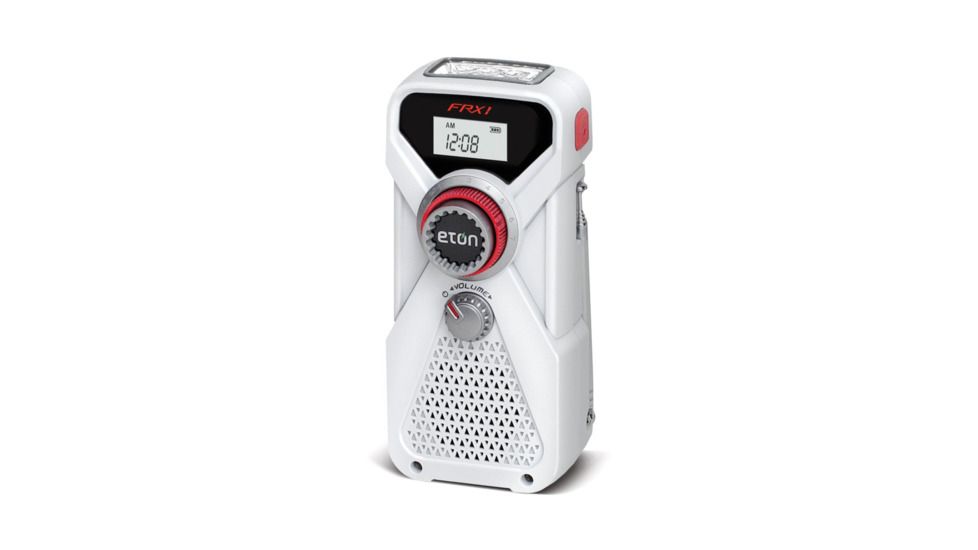 Eton FRX1 Hand Turbine AM/FM/NOAA Digital Weather Radio w/LED Flashlight, ARC White FRX1D