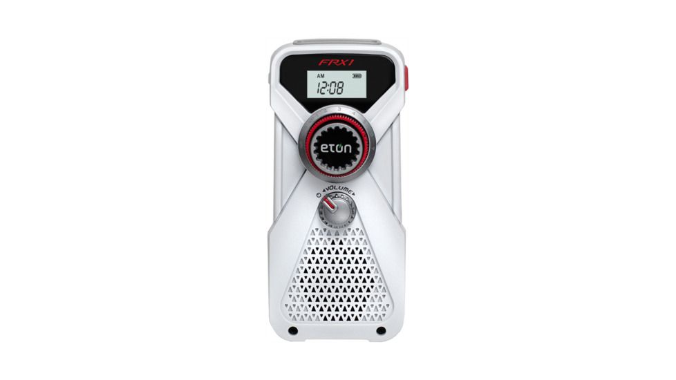 Eton FRX1 Hand Turbine AM/FM/NOAA Digital Weather Radio w/LED Flashlight, ARC White FRX1D
