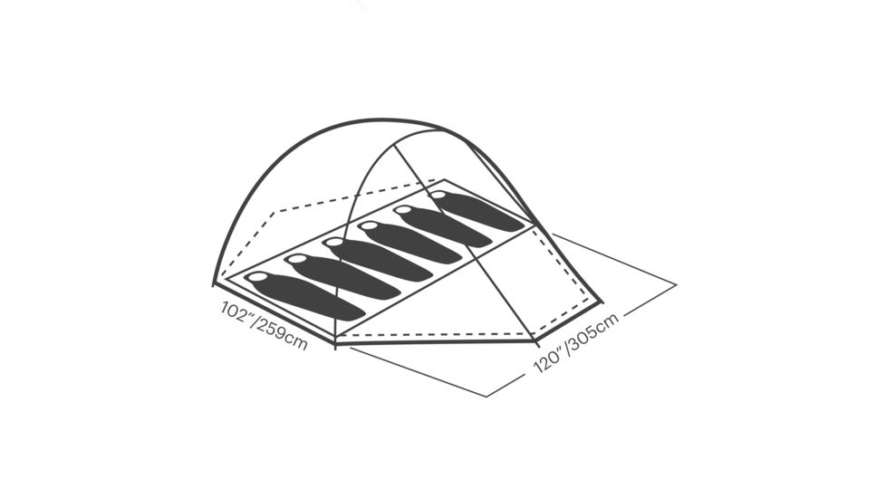 Eureka X-Loft 6 Tent, Red/White, 2629035