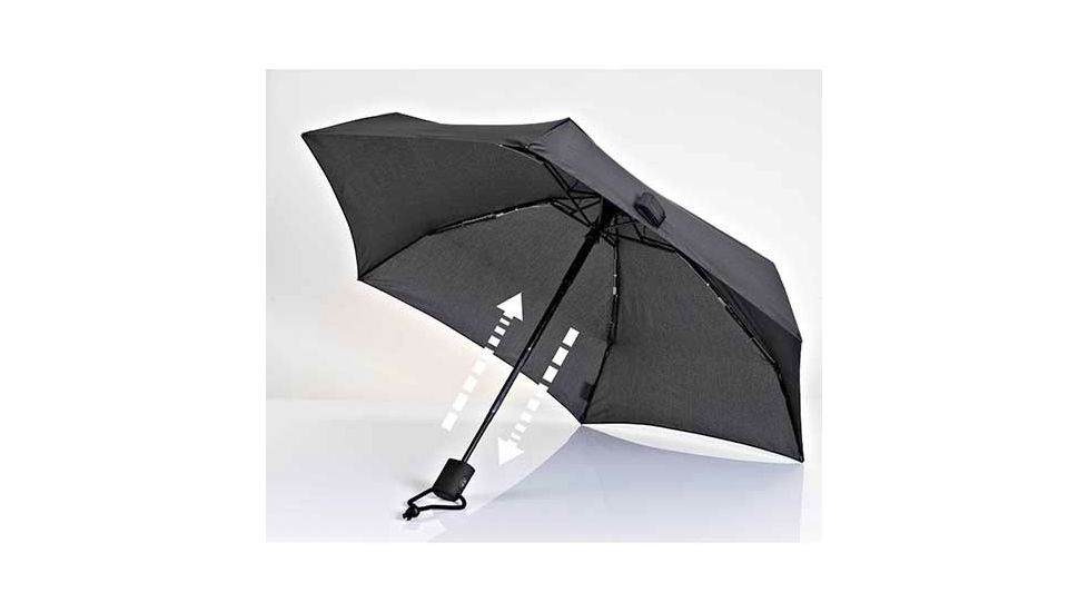 EuroSCHIRM Dainty Automatic Umbrella, Black, Black, 2 Year MFG Warranty, ESC-06748