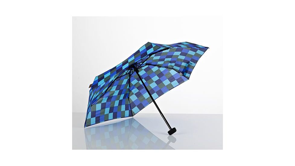 EuroSCHIRM Dainty Umbrella, Blue Squares, Blue Squares, 2 Year MFG Warranty, ESC-06571