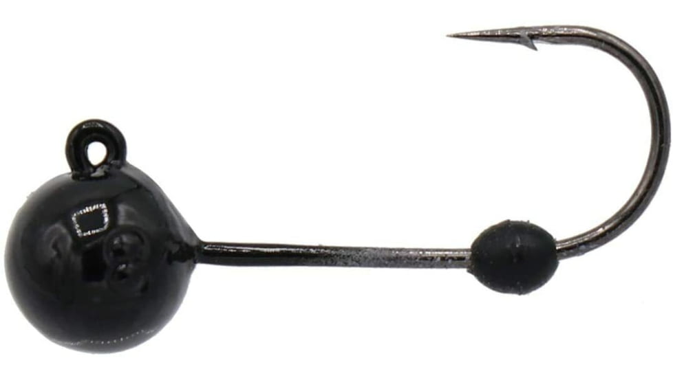 Eurotackle Micro Finesse Premium Tungsten Head 1/16oz Number 6 - Black, 3/Pack, 601