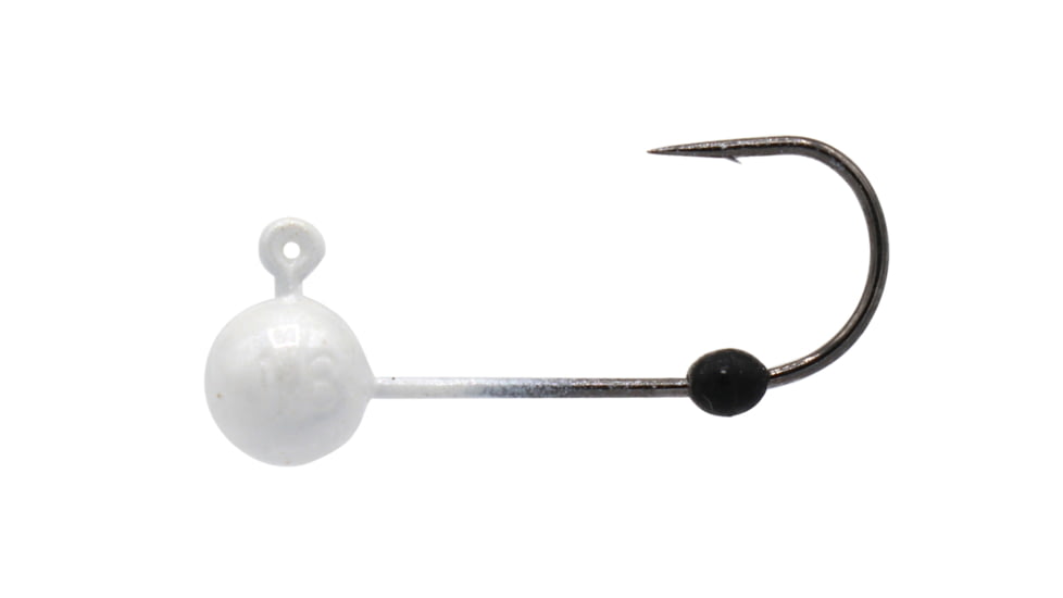Eurotackle Micro Finesse Premium Tungsten Head 1/32oz Number 6 -White, 3/Pack, 614