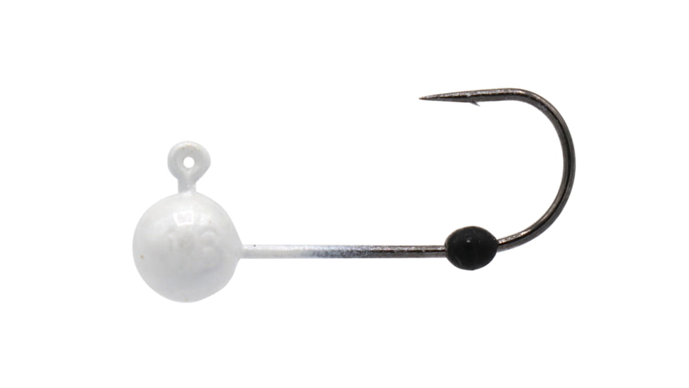 Eurotackle Micro Finesse Premium Tungsten Head 3/32oz Number 4 -White, 3/Pack, 619