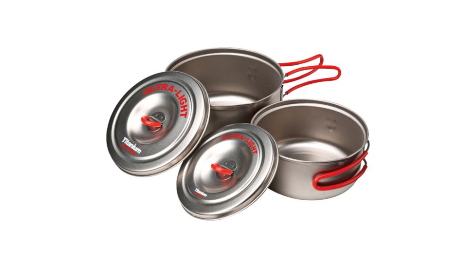 Evernew Titanium Ul Pot Set Sm Red ECA259R