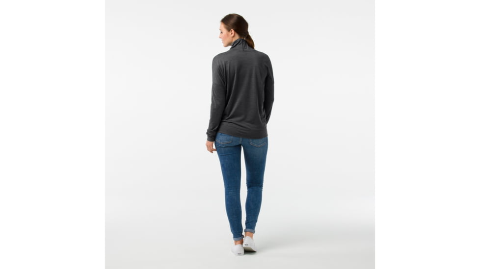 Smartwool Everyday Exploration Drop Shoulder Long Sleeve-Women's, Charcoal, Medium, SW000306003-M