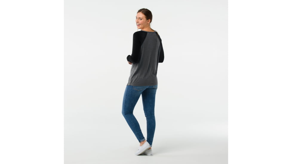 Smartwool Everyday Exploration Long Sleeve Tee-Women's, Charcoal, Small, SW016213003-S