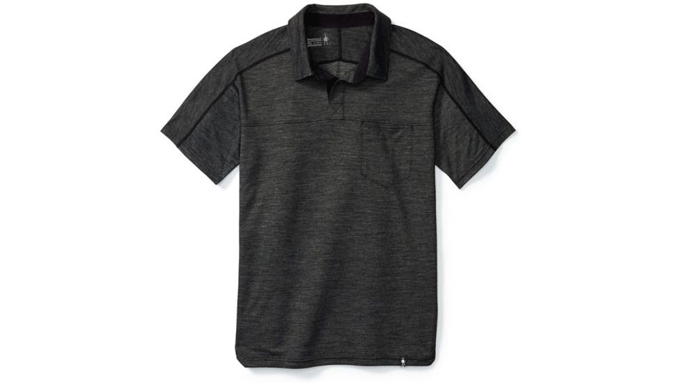 Smartwool Everyday Exploration Short Sleeve Polo-Men's, Charcoal, Large, SW016212003-L