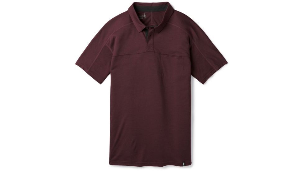 Smartwool Everyday Exploration Short Sleeve Polo-Men's, Fig Heather, Large, SW016212A24-L