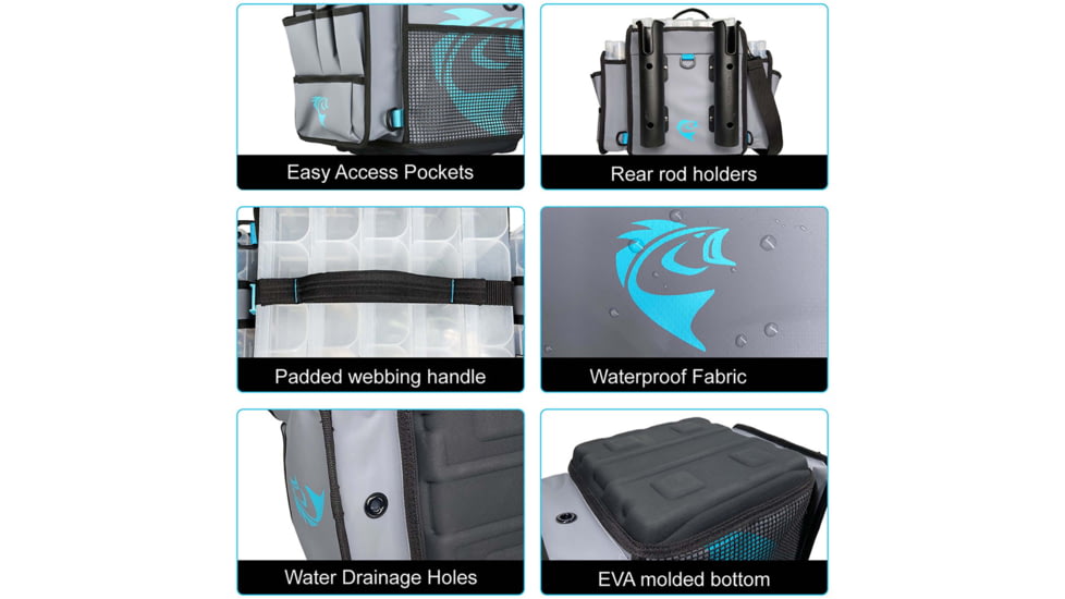 Evolution Outdoor 3700 Kayak Tackle Bag, Includes 5 Trays, 31051-EV
