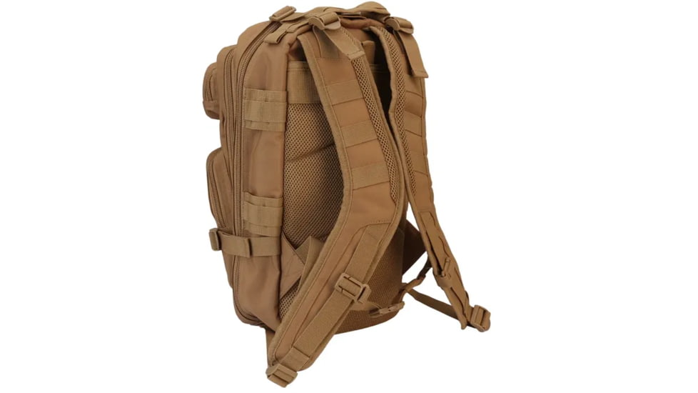 Evolution Outdoor Assault Pack, Tactical Backpack, Polyester, Padded Straps, MOLLE Webbing, Hook and Loop Panel, Coyote 51315-EV