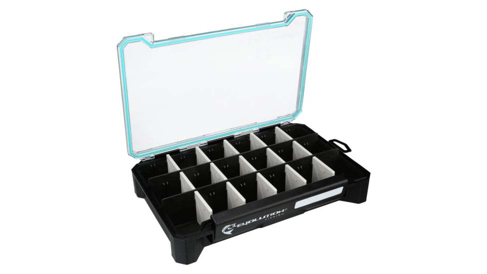 Evolution Outdoor Ballistix 3.6 Tray, Black clear, 3600 sz tackle tray, BLX36