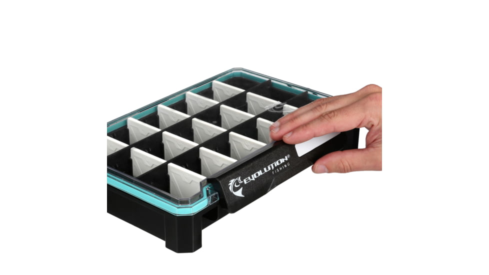 Evolution Outdoor Ballistix 3.6 Tray, Black clear, 3600 sz tackle tray, BLX36