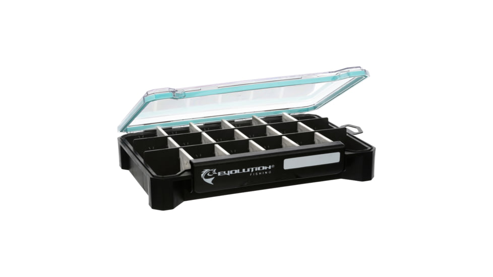 Evolution Outdoor Ballistix 3.6 Tray, Black clear, 3600 sz tackle tray, BLX36