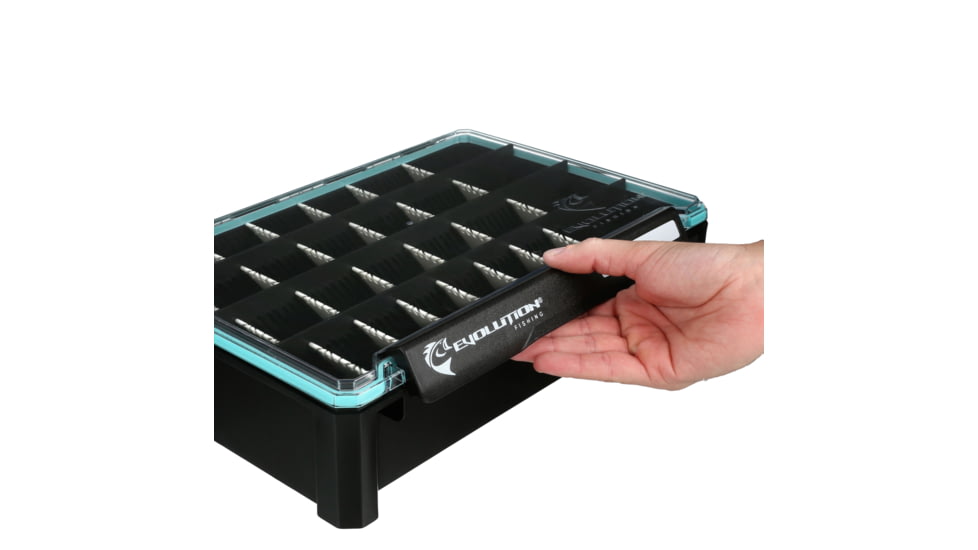 Evolution Outdoor Ballistix Hangr 3.7D, Black clear, 3700 sz tackle tray, BLXHGR37