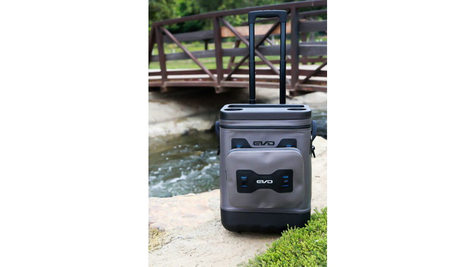 Evolution Outdoor Design EVO Leak Proof Rolling Cooler, Gray/Black, 25qt, 25001-EV