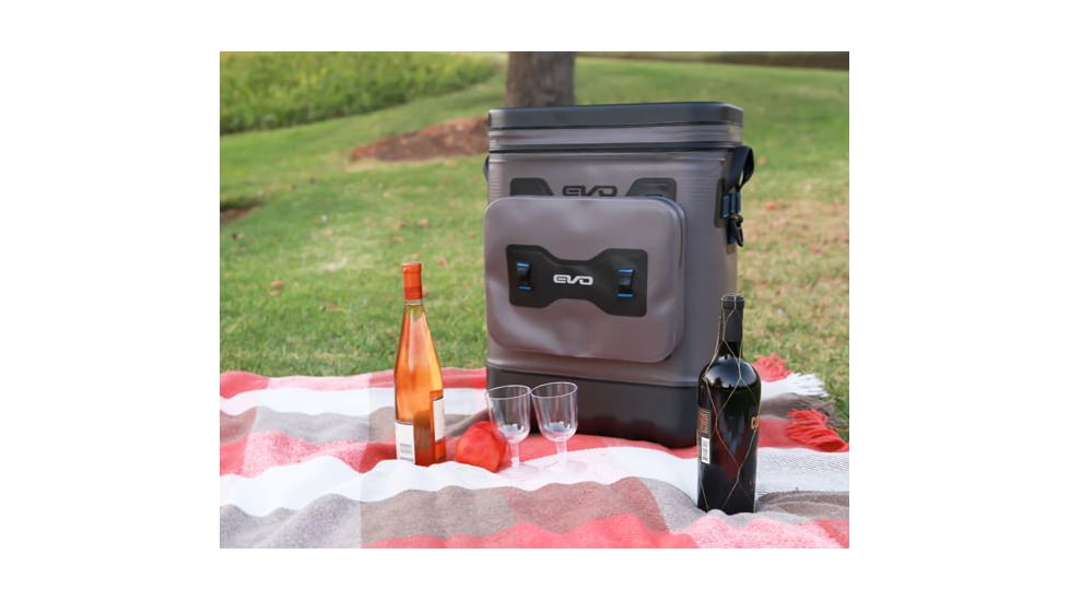 Evolution Outdoor Design EVO Leak Proof Rolling Cooler, Gray/Black, 25qt, 25001-EV