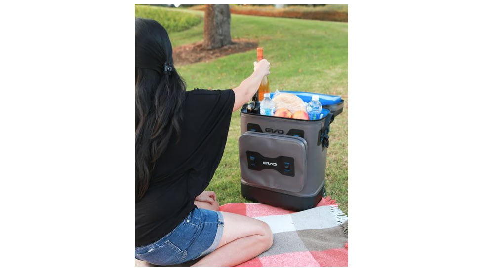 Evolution Outdoor Design EVO Leak Proof Rolling Cooler, Gray/Black, 25qt, 25001-EV