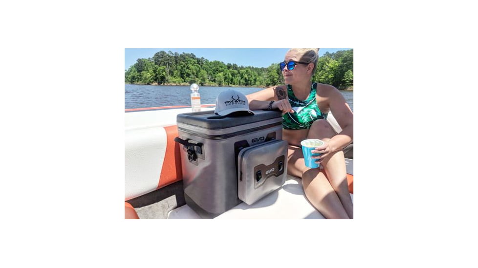 Evolution Outdoor Design EVO Leak Proof Rolling Cooler, Gray/Black, 50qt, 25000-EV