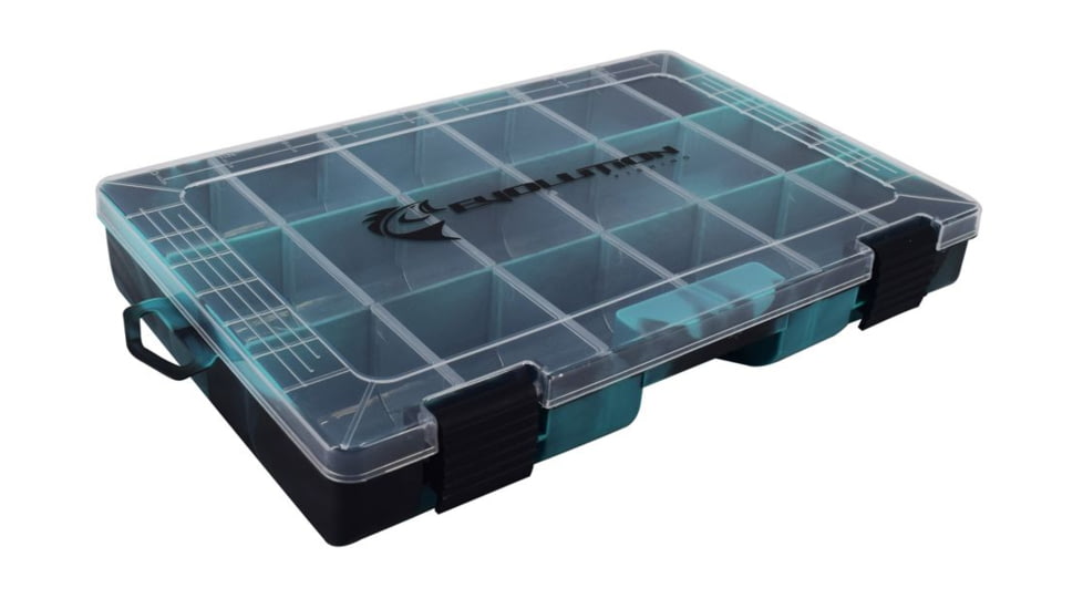 Evolution Outdoor Drift Series 3600 Colored Tackle Tray, Seafoam Green/Black, 3600, 36008-EV