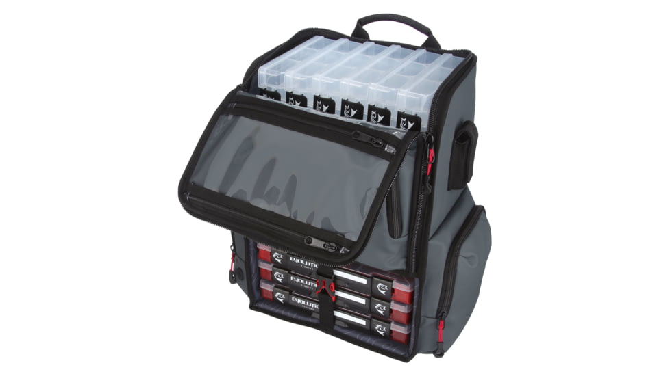 Evolution Outdoor Largemouth 3.0 Tackle Backpack, Grey, Large, 34034-EV