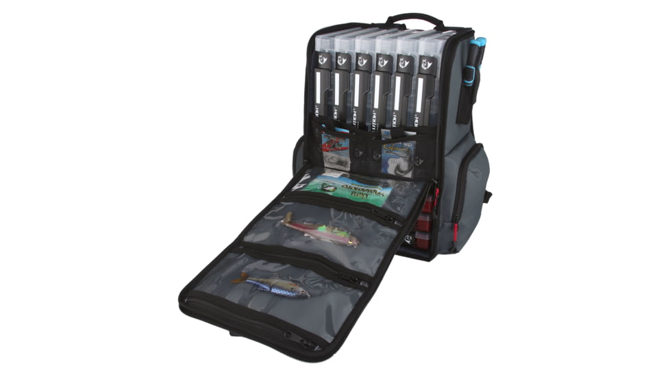 Evolution Outdoor Largemouth 3.0 Tackle Backpack, Grey, Large, 34034-EV
