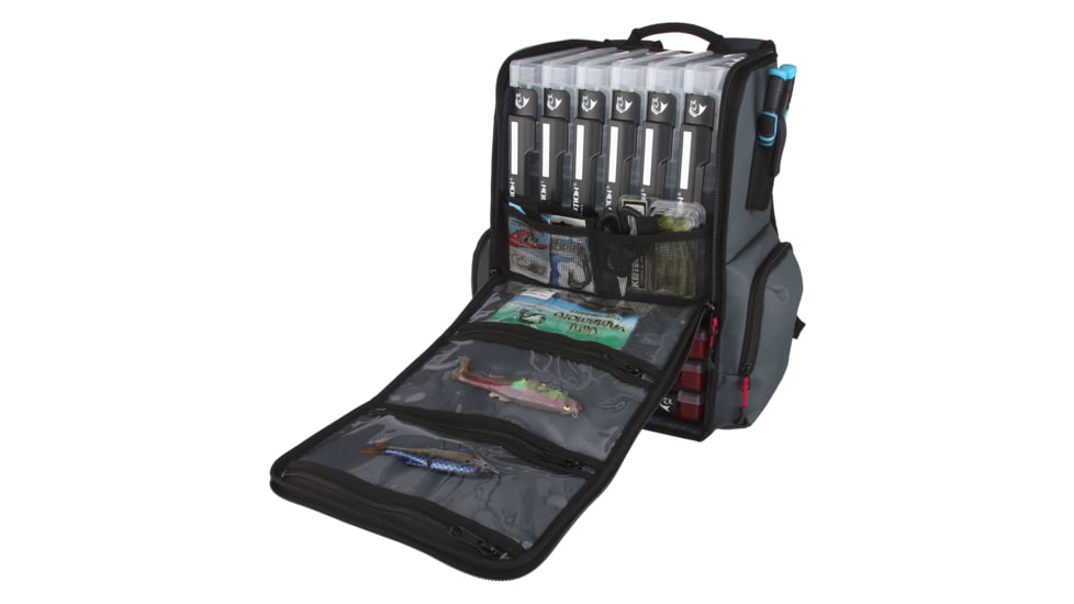 Evolution Outdoor Largemouth 3.0 Tackle Backpack, Grey, Large, 34034-EV