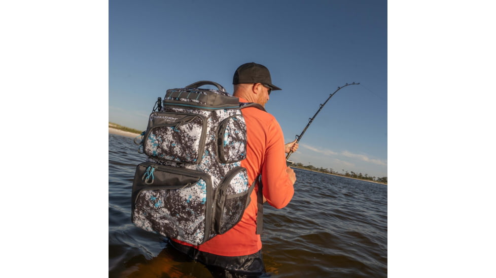Evolution Outdoor Largemouth 3600 Tackle Backpack, Includes 3 Trays, Quartz Blue, 34010-EV