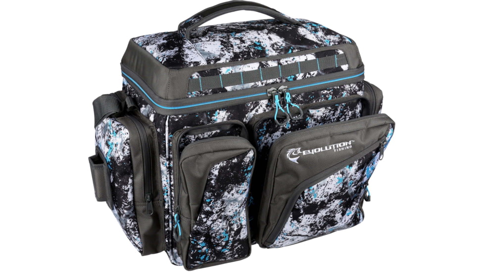 Evolution Outdoor Largemouth XL 3700 Tackle Bag, Includes 6 Trays, Quartz Blue, 34012-EV