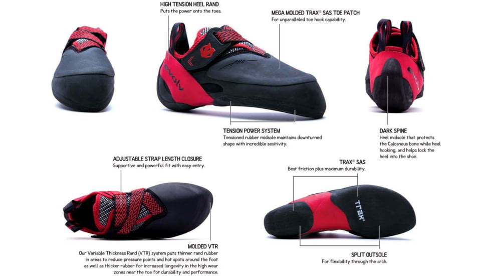 Evolv Agro - Mens, Black/Red, 5.5 US, EVL0245-BLACK/RED-5.5