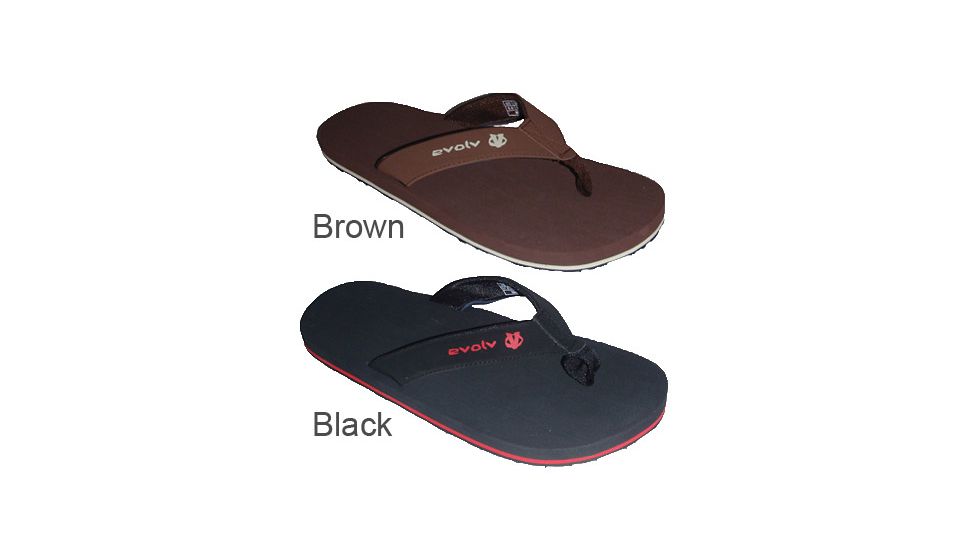 Evolv Buck Flip FLop - Brown 10.5