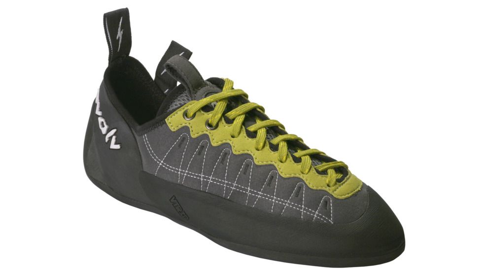 Evolv Defy Lace Climbing Shoe - Mens-Charcoal/Lime-11 US