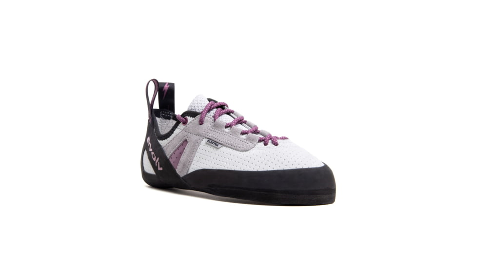 Evolv Elektra Lace Climbing Shoe - Women's, Silk White/Grape, 8.5, EVL0402-6220-8.5