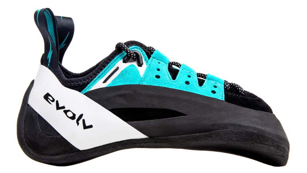Evolv Geshido Lace Climbing Shoes - Men's, Black/Teal/White, 8.5, EVL0424-955-8.5
