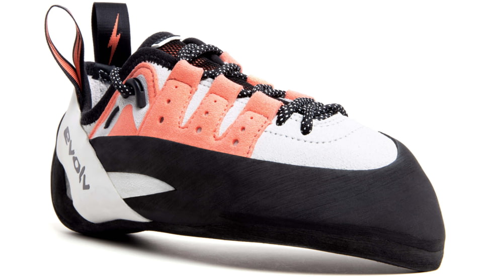 Evolv Geshido Lace Climbing Shoes - Womens, White/Coral/Black, 9, EVL0425-9