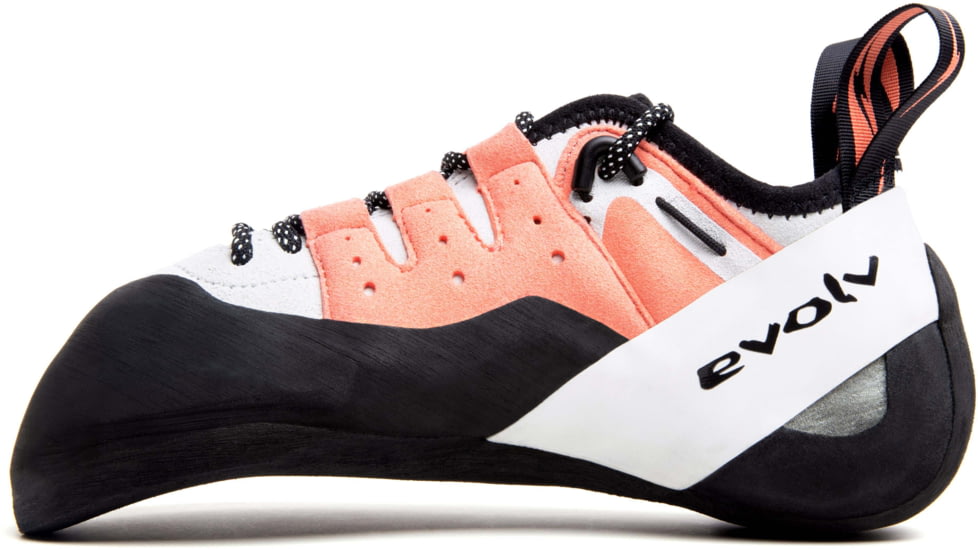 Evolv Geshido Lace Climbing Shoes - Womens, White/Coral/Black, 9, EVL0425-9