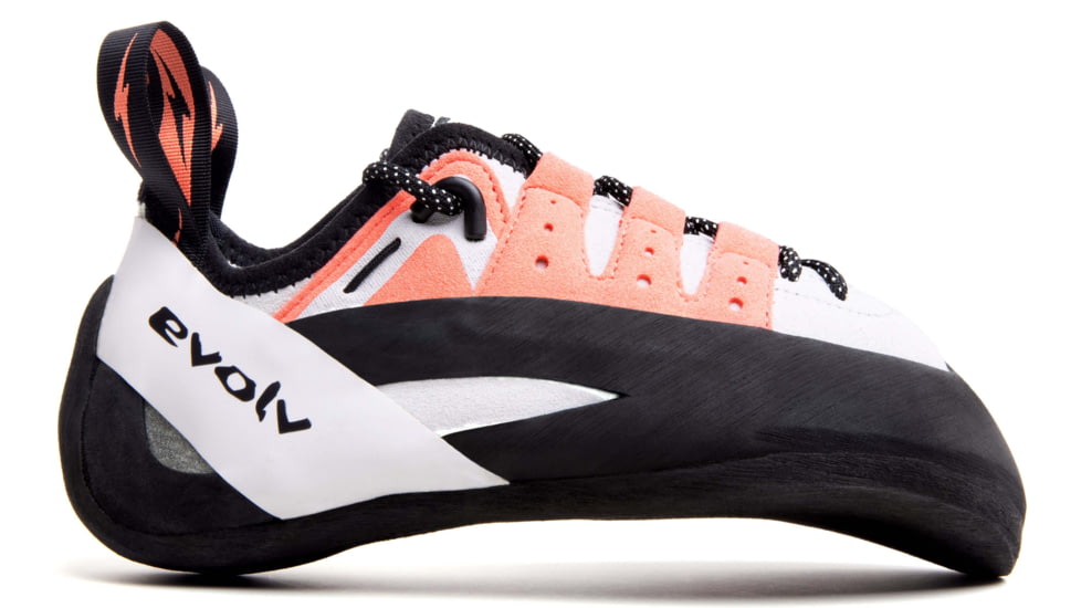 Evolv Geshido Lace Climbing Shoes - Women's, White/Coral/Black, 9, EVL0425-6286-9