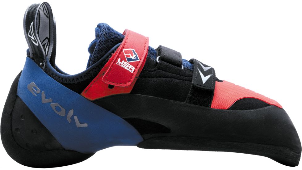 Evolv Kai Lightner Limited Edition Shaman Climbing Shoe - Men's-Red/White/Blue-7.5