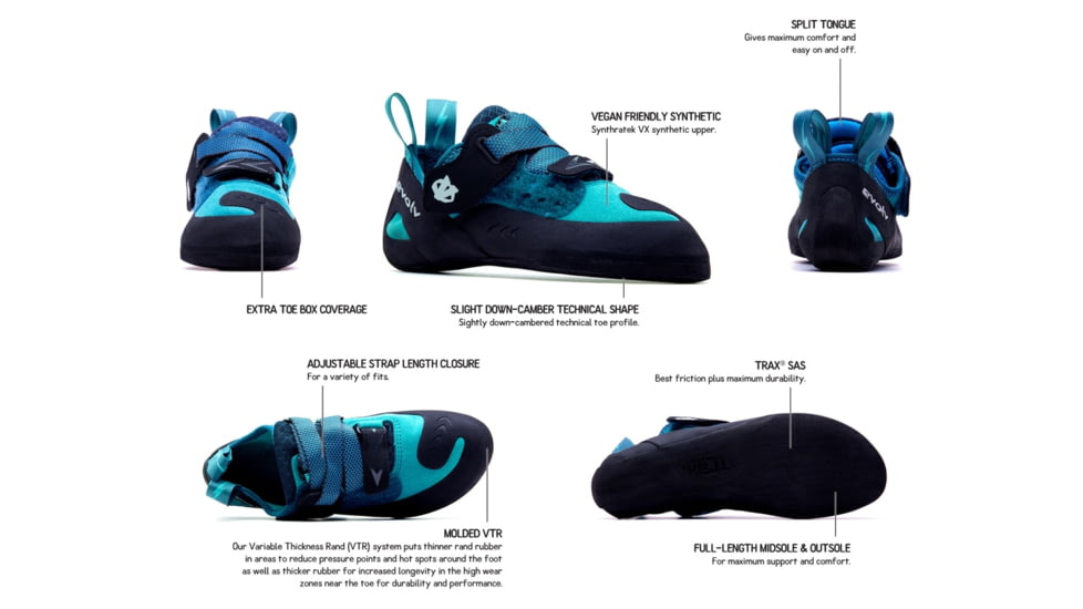 Evolv Kira Climbing Shoe - Womens-Teal-10