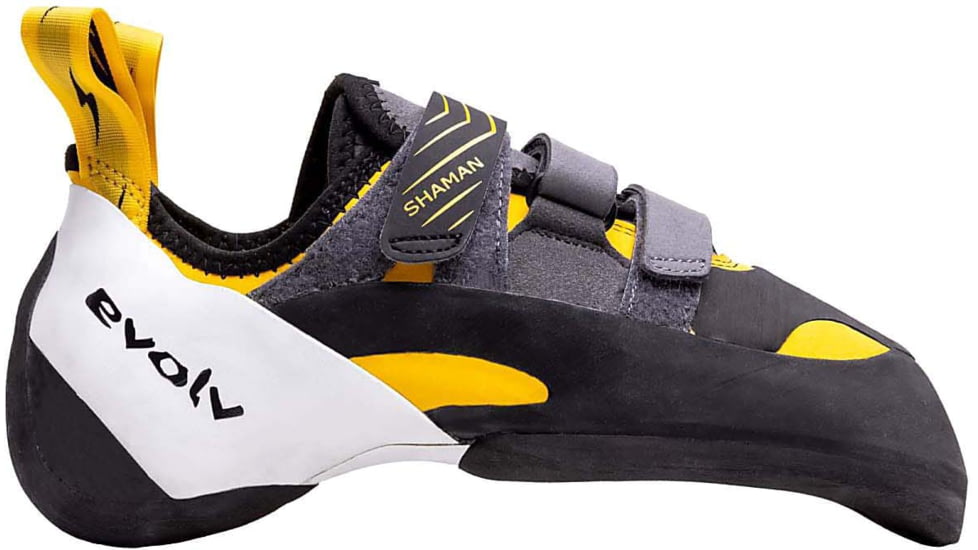 Evolv Shaman Climbing Shoe - Mens, Gold/Grey/White, 6.5, EVL0517-6595-6.5