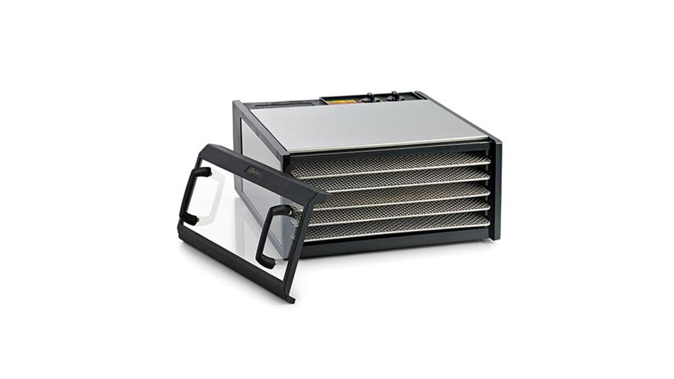 Excalibur Model D500CDSHD 5-Tray Dehydrator, 8 Sq/Ft. Drying Space, Stainless Steel, D500CDSHD