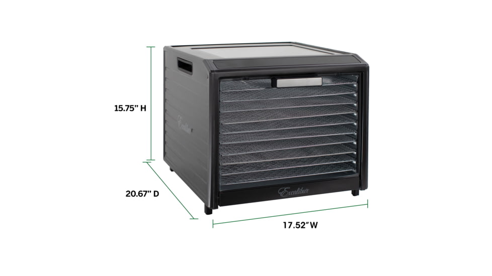 Excalibur Performance Digital Dehydrator, Grey, 10 Tray, DH10SSSS13