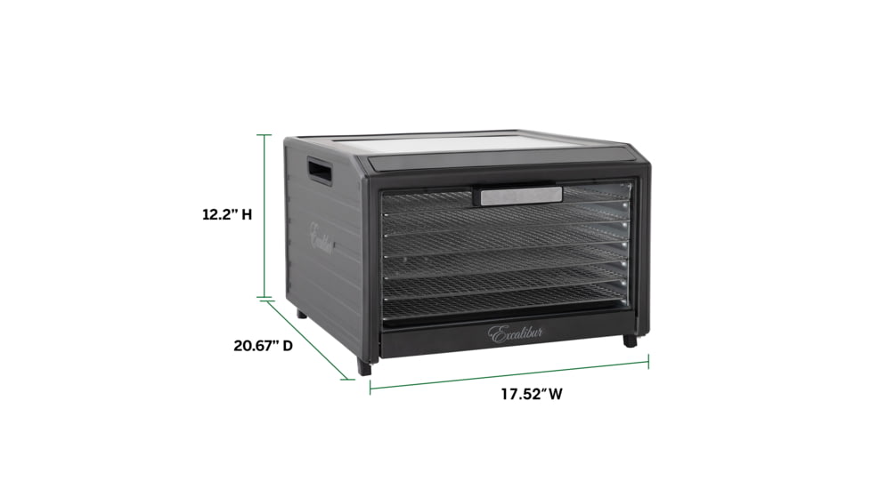 Excalibur Performance Digital Dehydrator, Grey, 6 Tray, DH06SSSS13