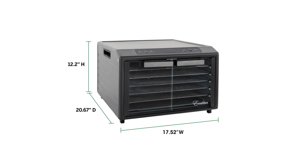 Excalibur Select Digital Dehydrator, Grey, 6 Tray, DH06SCSS13