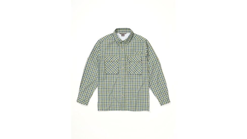 ExOfficio Air Strip Check Plaid Long Sleeve Shirt - Mens, Alpine Green, Large, 1001-3159-6005-L