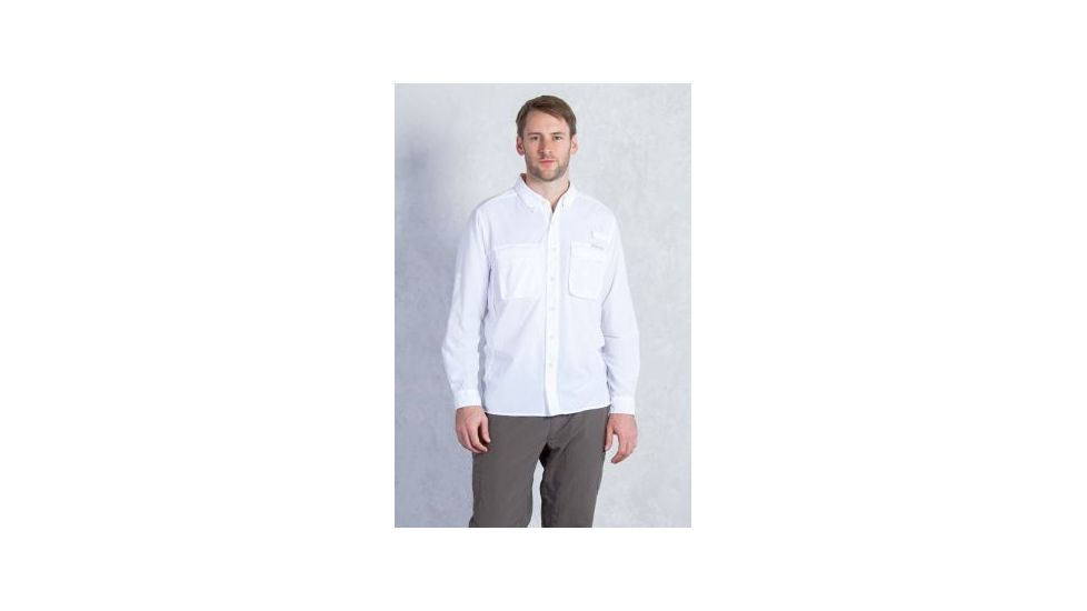 ExOfficio Air Strip Long Sleeve Shirt - Men's, White, 2XL, 10012035-1000-2XL